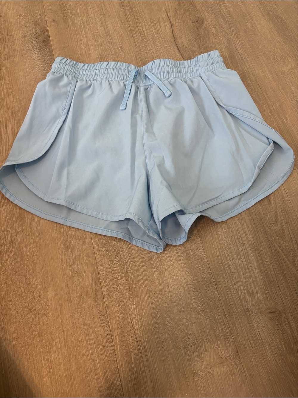 90 Degree By Reflex Powder Blue Girls Active Drawstring Shorts